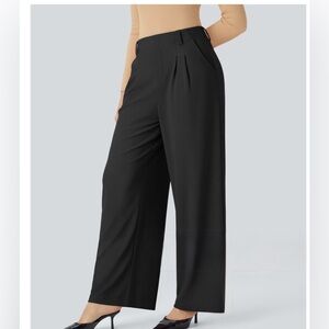 Halara Flex™ High Waisted Pocket Wide Leg Micro Waffle Work Pants Sz L